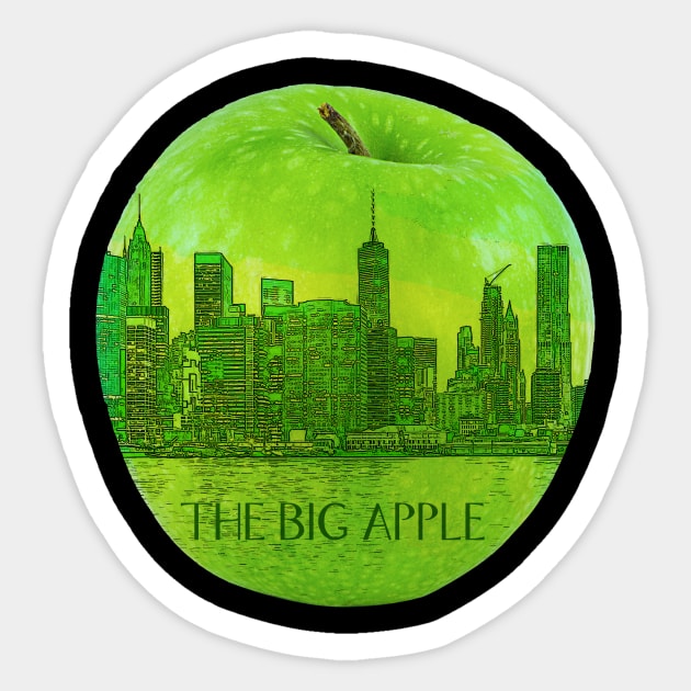 New York The Big Apple Sticker by 1AlmightySprout